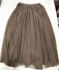 チュールスカート ブラウン