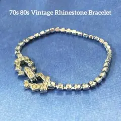 70s 80s Vintage Rhinestone Braceletのサムネイル
