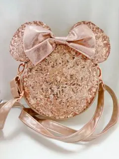 ミニーマウス ショルダーバッグ ローズゴールド