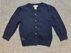 ラルフローレン　カーディガン　ネイビー　24m