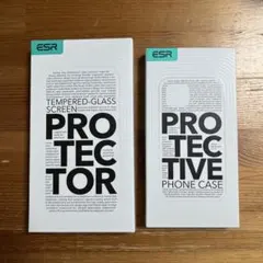 ESR iPhone 16e用 ①携帯ケース ②ガラスフィルム セット販売