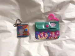 エンジェルブルー ミニミニアルバム カラビナ付きフラットコインケース 2点セット