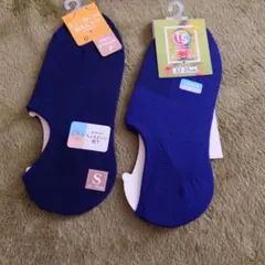 新品未使用ネイビー ソックス 22-25cmと20〜22cm2足セット