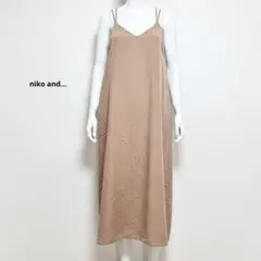 niko and…ロングフレアキャミワンピース　ドレープ感♡とろみ素材