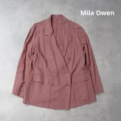 Mila Owen / レーヨン リネン ダブル テーラードジャケット ブレザーのサムネイル