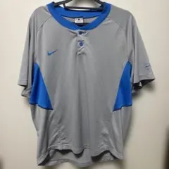 NIKE DRI-FIT 野球 アンダーシャツ グレー ブルー Lのサムネイル