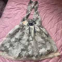 Liz Lisa 花柄チェックフレアスカートリズリサ 膝丈ジャンパースカート