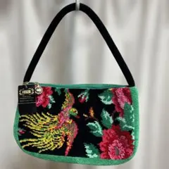 新品未使用タグつきFEILER ハンドバッグ 花柄 グリーン