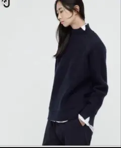 オンライン限定サイズ +J プレミアムラムケーブルハイネックセーター