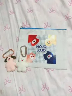 美品　mojojojo ガチャガチャフィギュアマスコット　フラットポーチセット