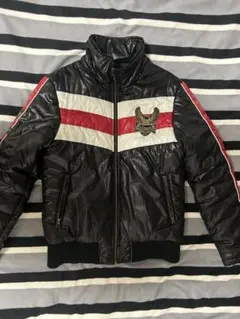 ストライプデザインダウンジャケット