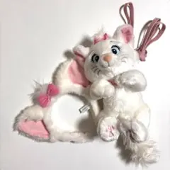 ディズニー　マリー　おしゃれキャット　ぬいぐるみ　ポシェット　カチューシャ