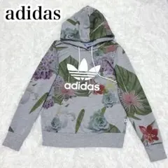 ☆限定☆ アディダス オリジナルス　ファーム　パーカー　紫陽花柄 ボタニカル　L