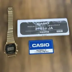 稼働品　CASIO デジタル腕時計 LA670W ゴールド ブラック