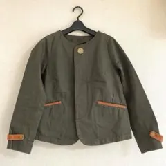 美品✨MHL. コットン ノーカラー 中綿 ブルゾン ベージュ - メルカリ