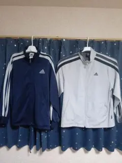 adidas ジャージ ネイビー グレー 2色セット