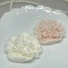 フローティングキャンドル　花　カーネーション　キャンドル　ハンドメイド　韓国風