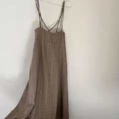 dazzlinグレンチェック柄 コルセットフレアスカート