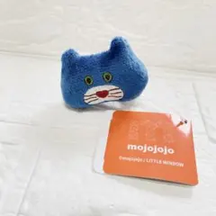 mojojojo マスコット付きヘアゴム ねこ 青