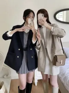 grl ダブルボタンテーラードジャケット[al275]