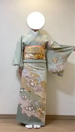 訪問着フルセット　しつけ付き　袷　身丈148cm