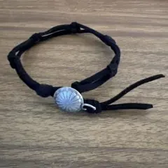 レザー ブレスレット シルバー装飾