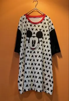 古着 ディズニー Disney ミッキーマウス Tシャツ シルエット 総柄
