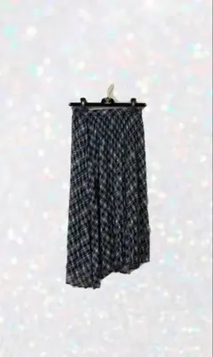 黒　白　チェック柄　プリーツ　スカート　最終お値下げ＾＾