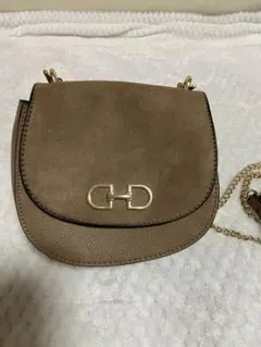 H&M ブラウンショルダーバッグ