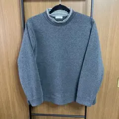 重ね着風ハイネックトレーナー（チャコールグレー）LL