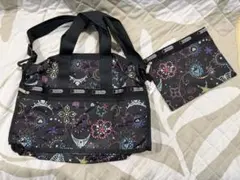 ☆未使用タグ付き☆LeSportsac ボストンバッグ ポーチ付き