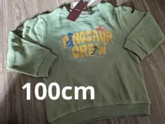 新品！　恐竜刺繍　 暖かいグリーン トレーナー