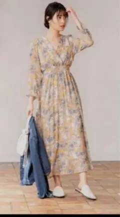未使用タグ付きfifth 花柄 ロングワンピース