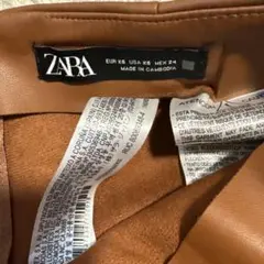 ZARA ブラウン レザー風ショートパンツ XS