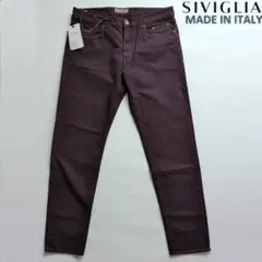 新品 SIVIGLIA イタリア製 ストレッチ 織り柄 デニム パンツ W38のサムネイル
