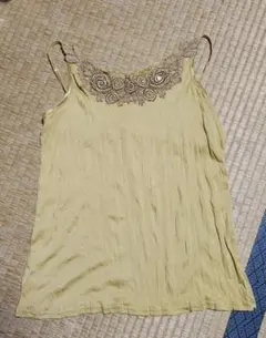 【古着】axes femme 　アクシーズファム　キャミソール　マスタードカラー