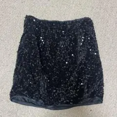 黒 スパンコール タイトスカート
