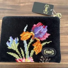 新品未使用　FEILER フラワー柄 ポーチ タオル生地