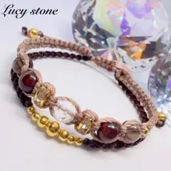 天然石 パワーストーン ブレスレット アンクレット マクラメ レッドタイガーアイ