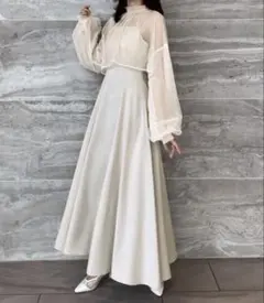 新品　JUNOAH チュールボレロ＋フレアキャミワンピース　セット