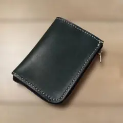 か*ん様 超特価·☆エルバマット(グリーン)☆ハンドメイド☆コンパクトウォレト·