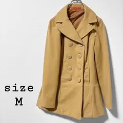 レディース【M】ダブルボタン ピーコート ミドル丈 ダブルブレスト仕様 古着のサムネイル