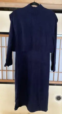GU ジーユー 3WAYレイヤードニットワンピース ネイビー Mサイズ