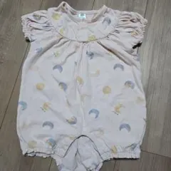 月と動物のプリントロンパース 80バースデー