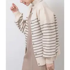 前後２ＷＡＹスポンジニットボーダーカーディガンMサイズ