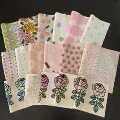 マリメッコ たっぷりハギレセット　春のベビーピンク（北欧ヴィンテージ生地）