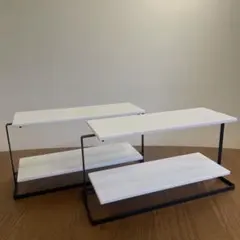 大理石調2段スタンド　2点セット