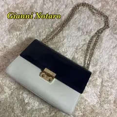 Gianni Notaro バイカラーショルダーバックMADE IN ITALY