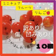 【訳あり】ミニチュア りんご 10個 ハンドメイド 素材 フェイク フルーツ