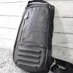 【極美品】DIESEL ボディバッグ レザー ナイロン ブラック スリングバッグ